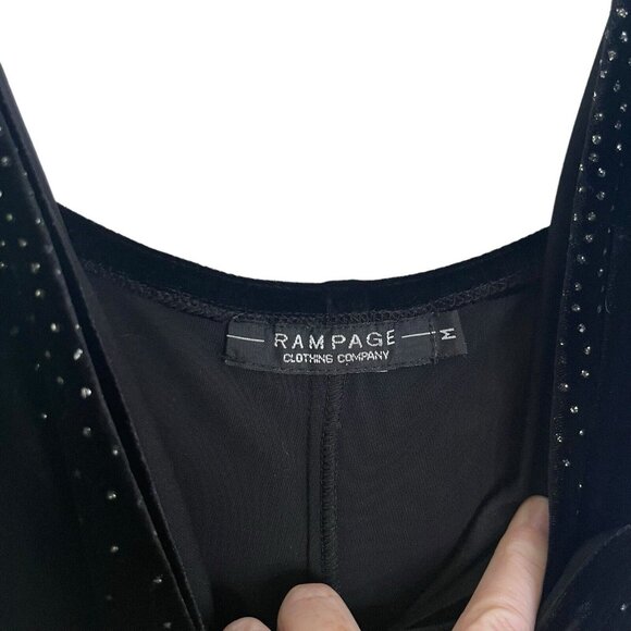 Rampage Y2K Velvet‎ Rhinestone Slip Dress M - Picture 6 of 7